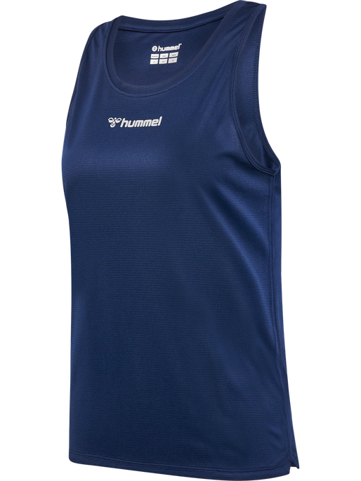 hmlRUN SINGLET S/L WOMAN, BLACK IRIS, packshot