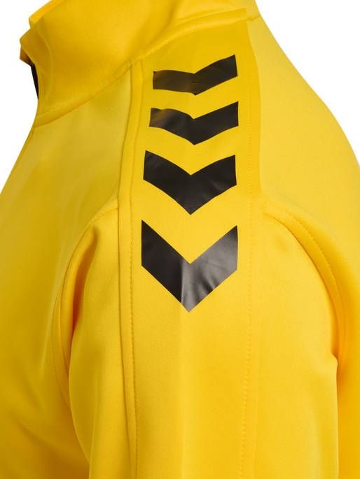 hmlCORE XK HALF ZIP POLY SWEAT, SPORTS YELLOW, packshot