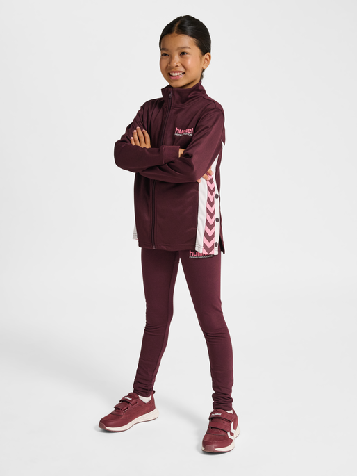 hmlJR CHEVRON ZIP JACKET, WINETASTING, model