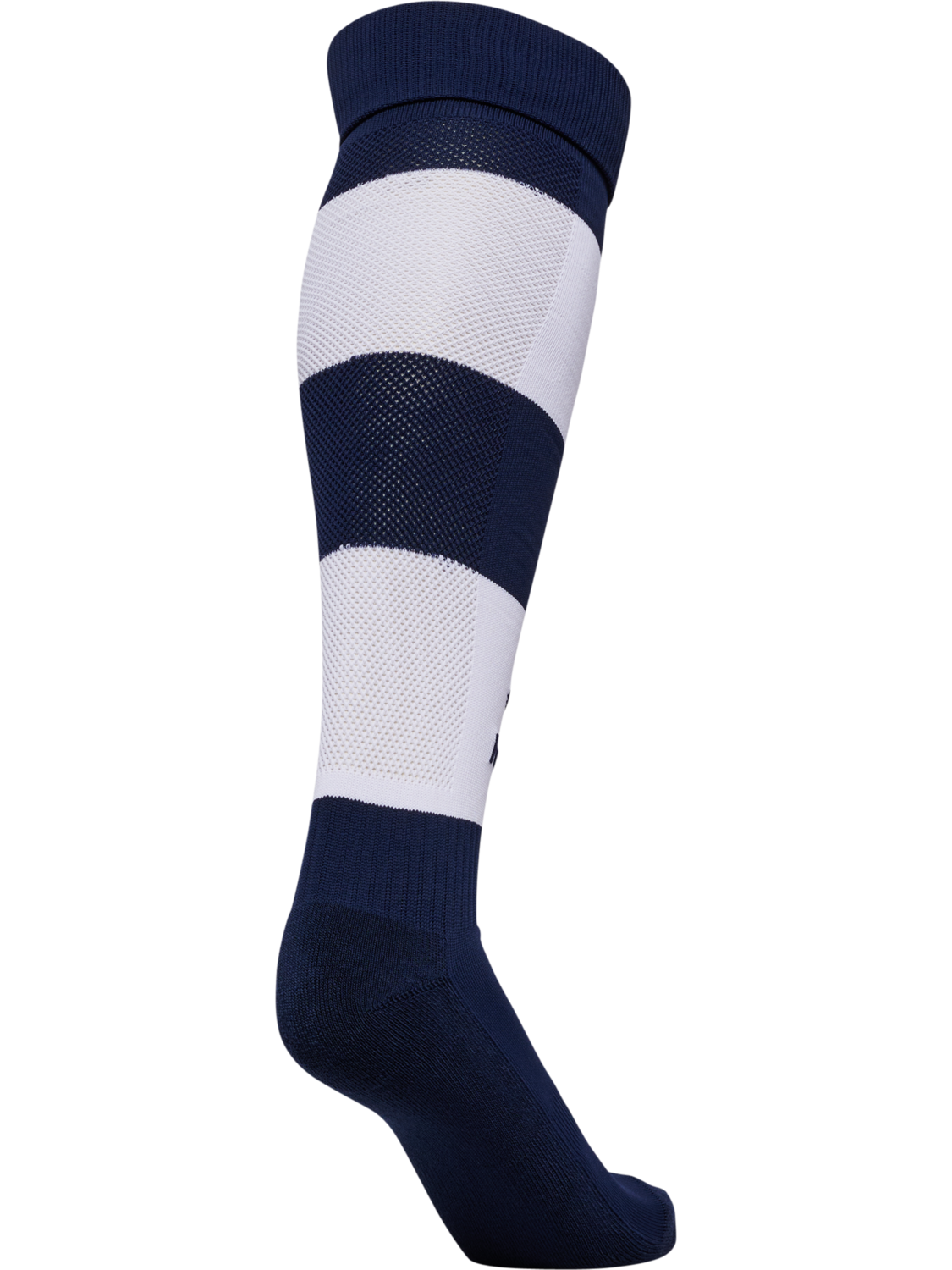 hmlESSENTIAL STRIPE FOOTBALL SOCKS, MARINE/WHITE, packshot