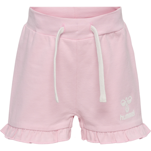 hmlDREAM RUFFLE SHORTS, PARFAIT PINK, packshot