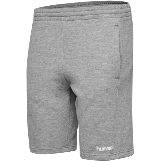 HUMMEL GO COTTON BERMUDA SHORTS WOMAN, GREY MELANGE, packshot