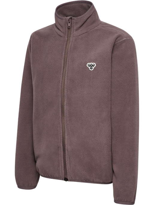 hmlJR FLEECE ZIP JACKET BEE, PEPPERCORN hmlJR FLEECE ZIP JACKET BEE, PEPPERCORN, packshot