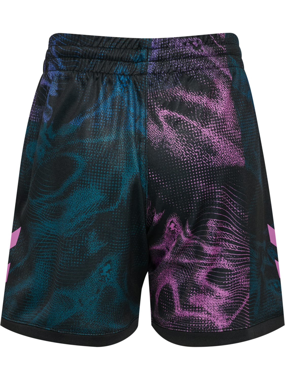 hmlBLAZE CLUB26 GRAPHIC SHORTS KIDS, BLACK/PINK, packshot