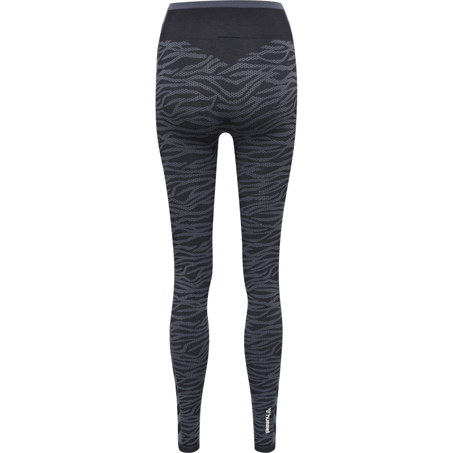 hmlMT SAGA SEAMLESS MW TIGHTS, BLACK/ASPHALT MELANGE, packshot