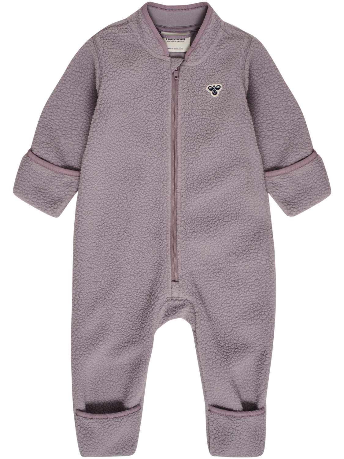 hmlMINI ATLAS FLEECE ZIP SUIT, GRAY RIDGE, packshot