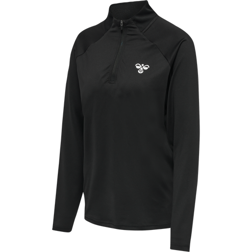 hmlGG12 TRAINING 1/2 ZIP SWEAT WOMAN, BLACK, packshot