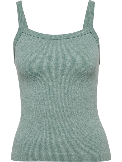 hmlYOGA SEAMLESS RIB TOP, CHINOIS GREEN MELANGE hmlYOGA SEAMLESS RIB TOP, CHINOIS GREEN MELANGE, packshot