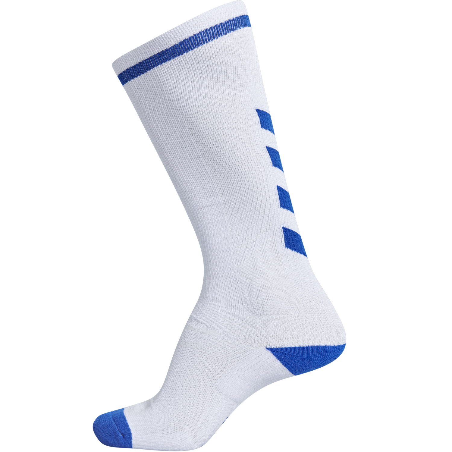 ELITE INDOOR SOCK HIGH, WHITE/TRUE BLUE, packshot