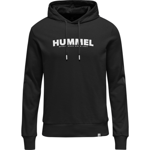 hmlLEGACY LOGO HOODIE, BLACK, packshot