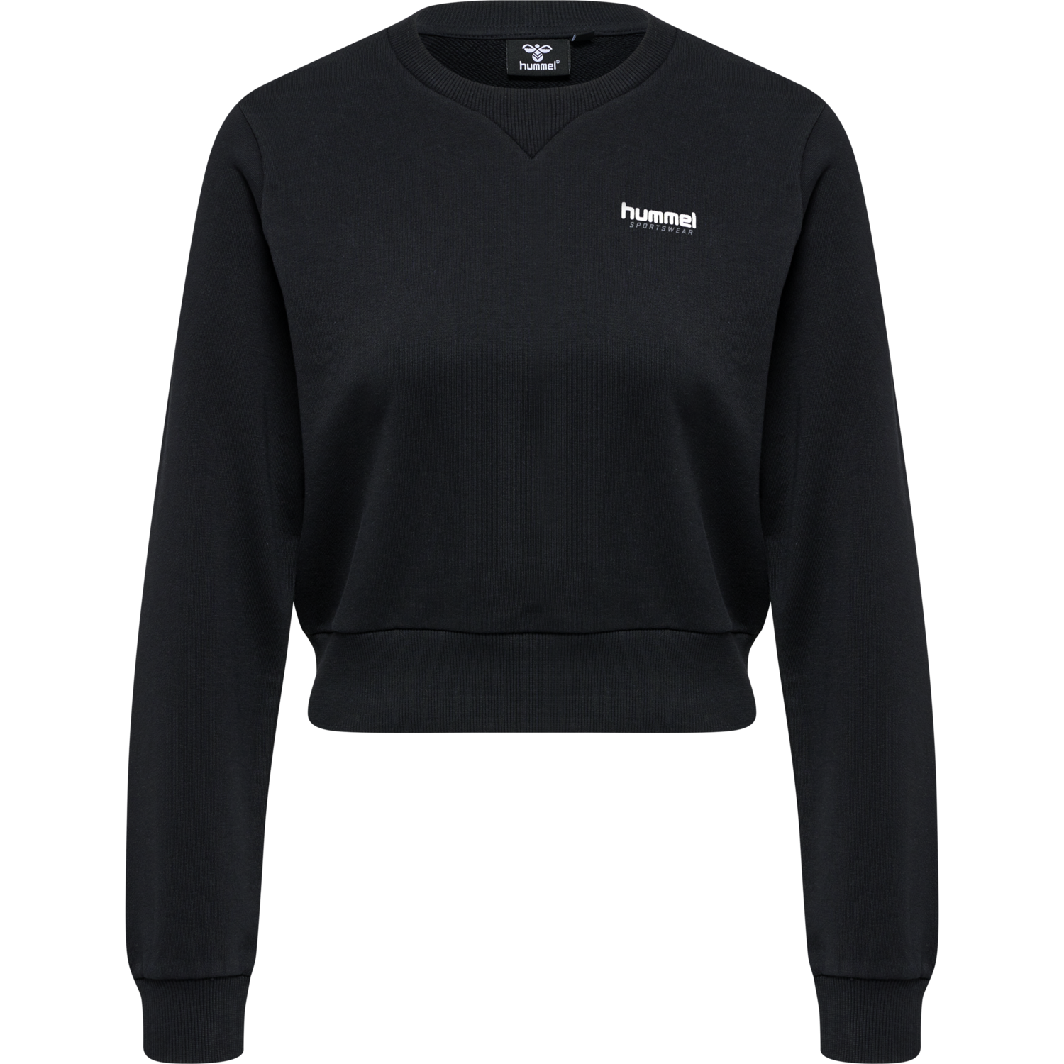 hmlLGC SHAI SHORT SWEATSHIRT, BLACK, packshot