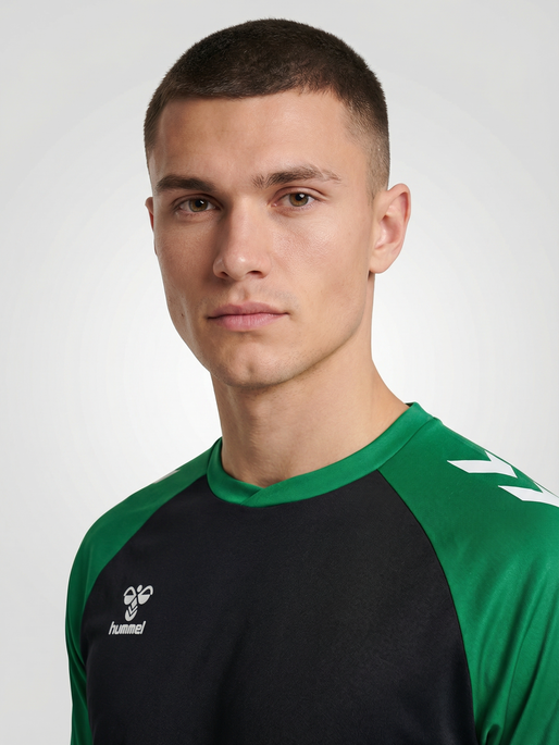 hmlMATCH LEAGUE JERSEY S/S, BLACK/JELLY BEAN, model