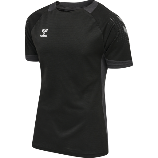hmlLEAD S/S POLY JERSEY, BLACK, packshot