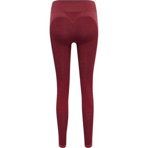 hmlCLEA SEAMLESS MID WAIST TIGHTS, CABERNET/APPLE BUTTER MELANGE hmlCLEA SEAMLESS MID WAIST TIGHTS, CABERNET/APPLE BUTTER MELANGE, packshot