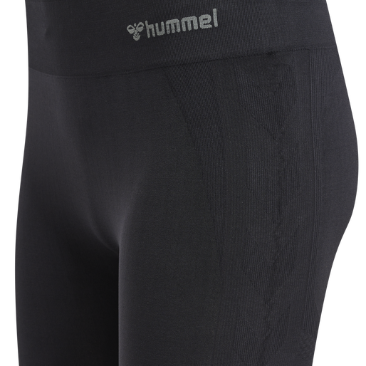 hmlMT UNA SEAMLESS MID WAIST TIGHTS, BLACK, packshot