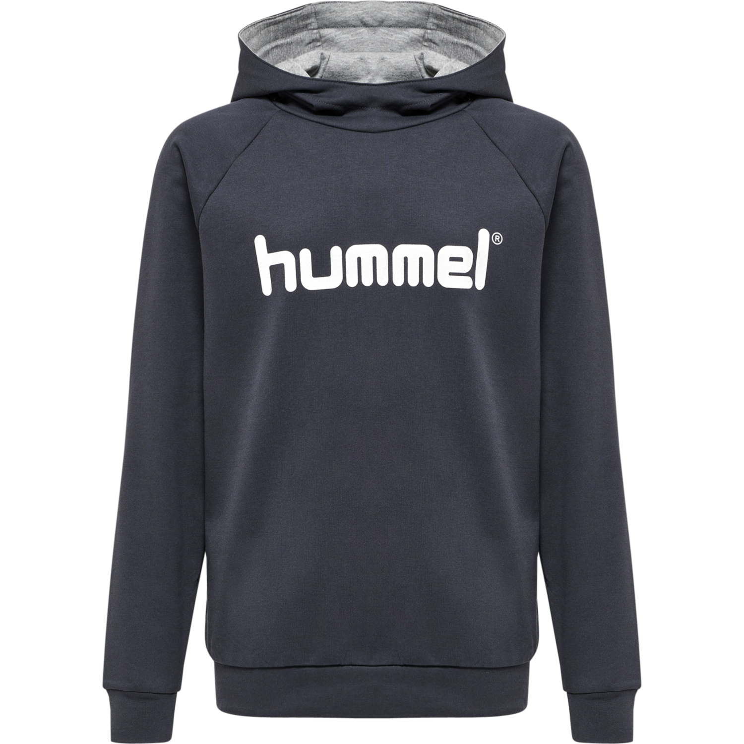 HUMMEL GO KIDS COTTON LOGO HOODIE, INDIA INK, packshot