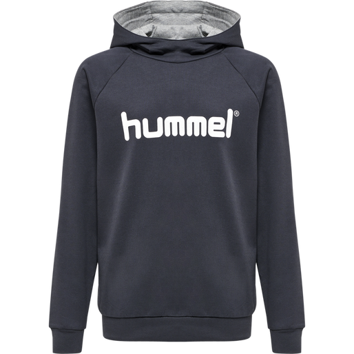 HUMMEL GO KIDS COTTON LOGO HOODIE, INDIA INK, packshot