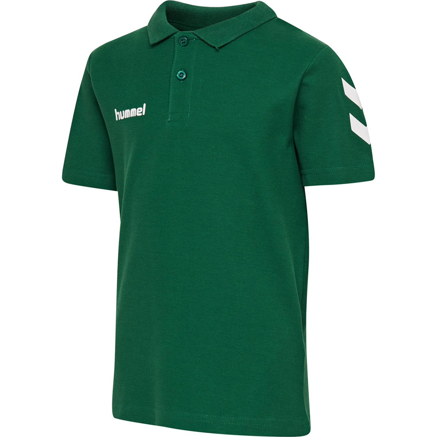 HUMMEL GO KIDS COTTON POLO, EVERGREEN, packshot