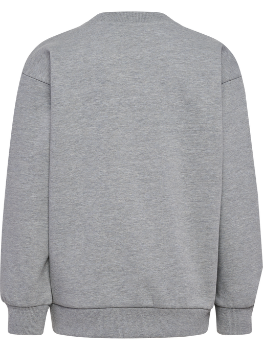 hmlJR LOOSE CREWNECK BEE, GREY MELANGE, packshot