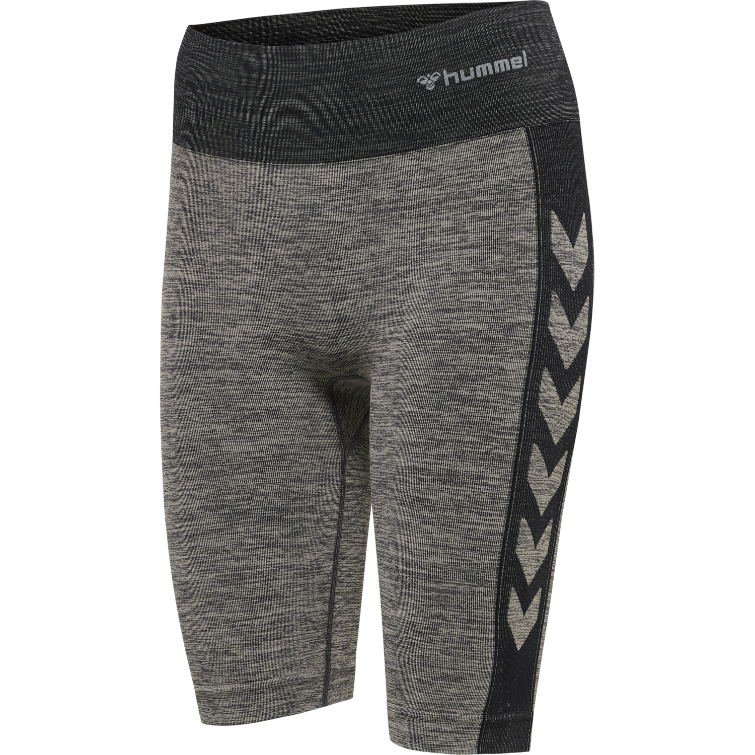 hmlCLEA SEAMLESS CYCLING SHORTS, CHATEAU GRAY/BLACK MELANGE, packshot