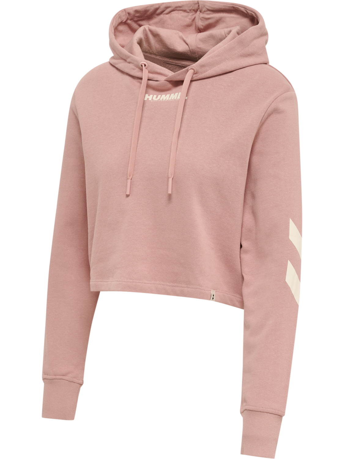 hmlLEGACY WOMAN CROPPED HOODIE, WOODROSE, packshot