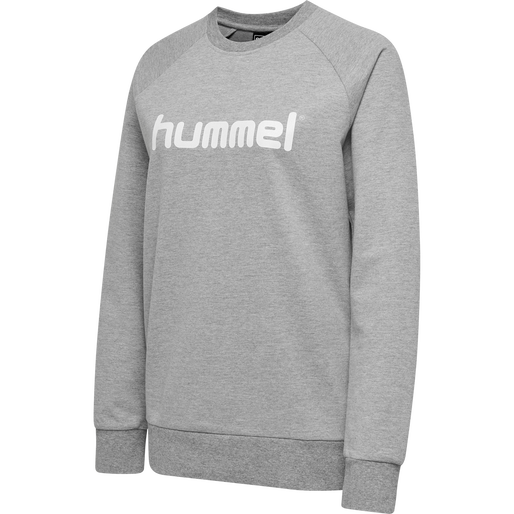 HMLGO COTTON LOGO SWEATSHIRT WOMAN, GREY MELANGE, packshot