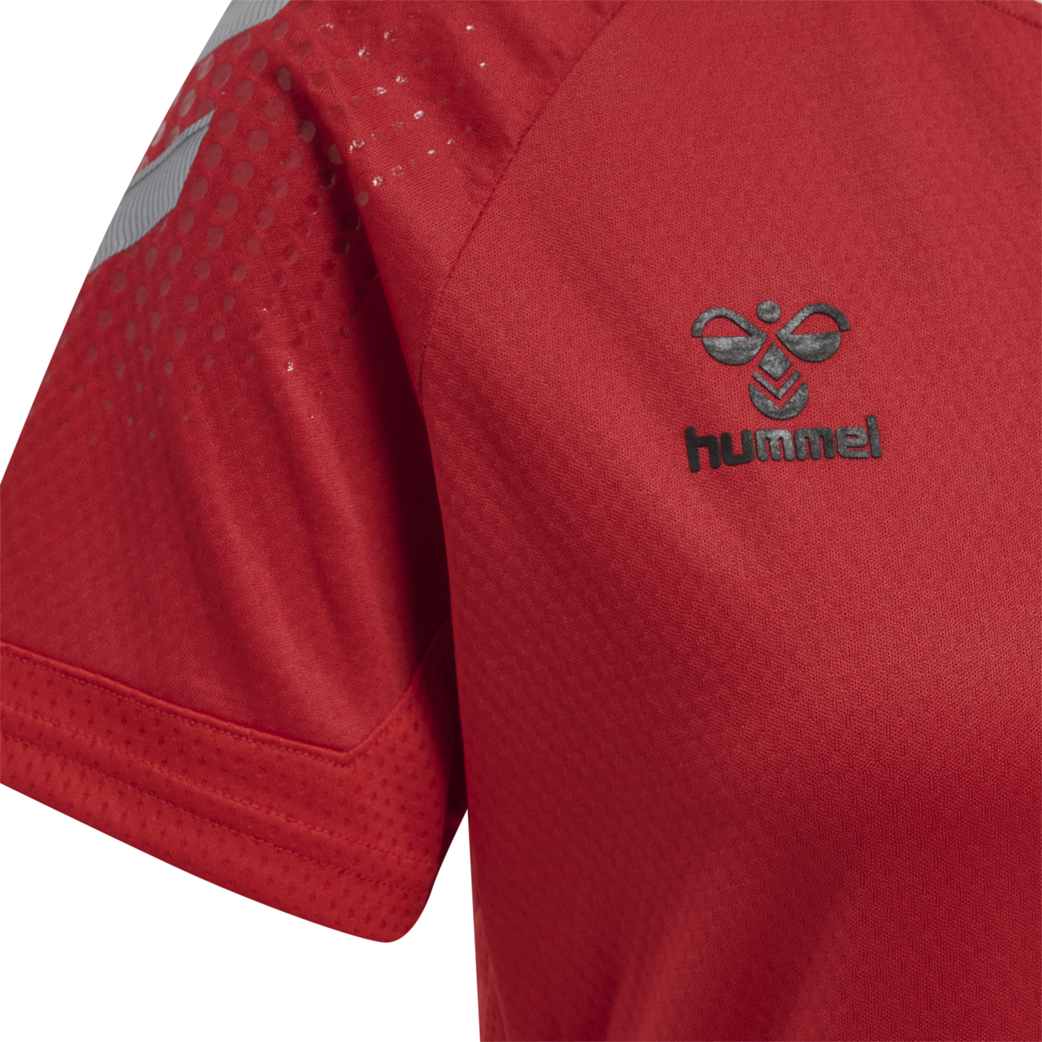 hmlLEAD WOMENS S/S POLY JERSEY, TRUE RED, packshot