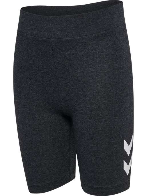 hmlJR LOGO SHORT  TIGHTS, BLACK MELANGE hmlJR LOGO SHORT  TIGHTS, BLACK MELANGE, packshot
