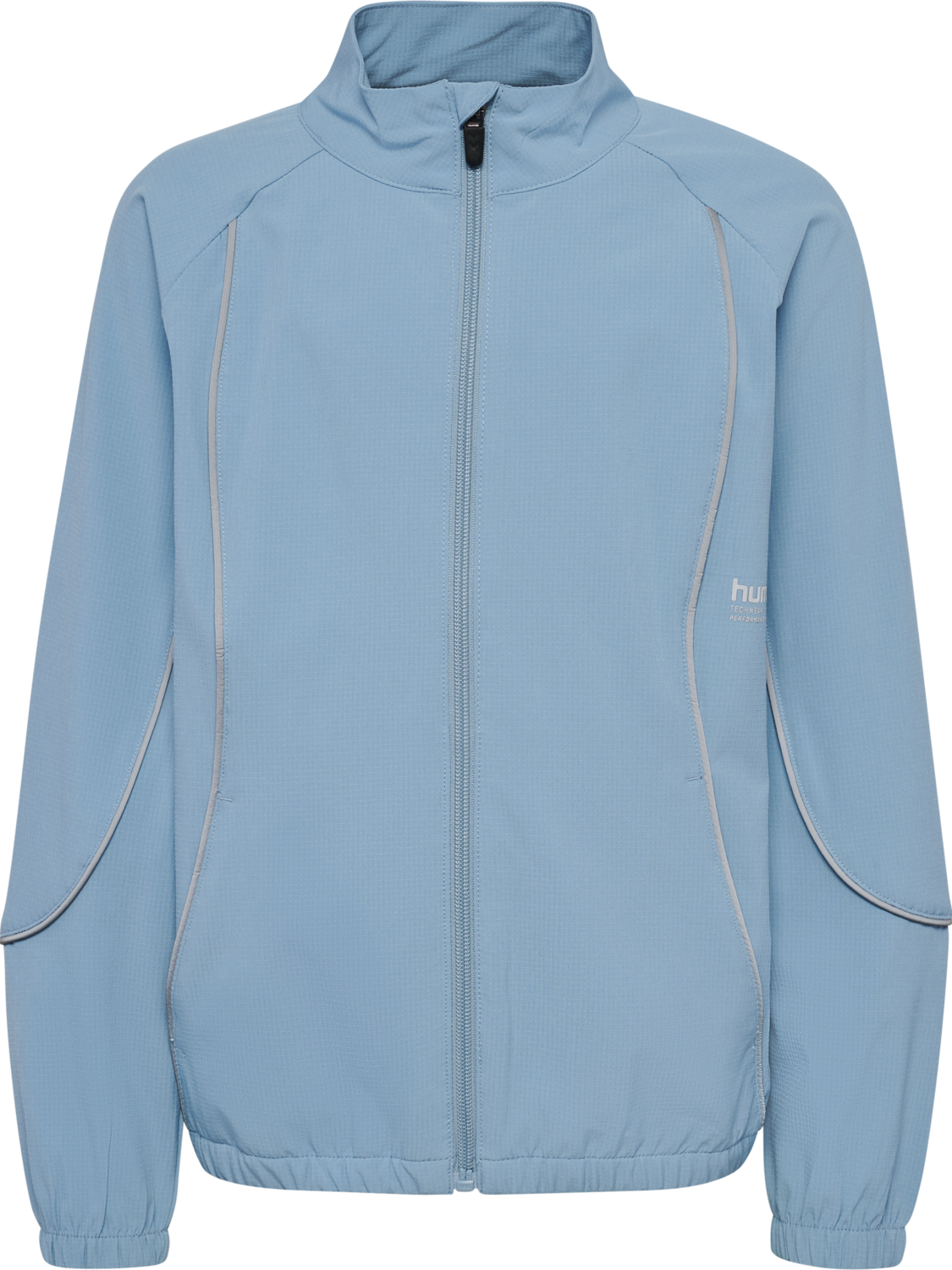 hmlJR WOVEN ZIP JACKET, FADED DENIM, packshot