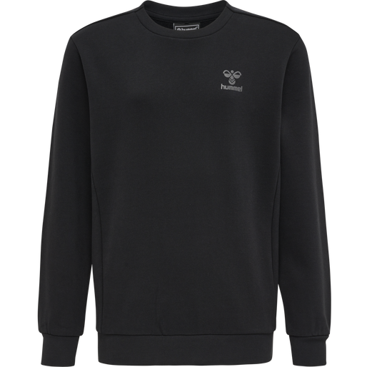 hmlOFFGRID SWEATSHIRT KIDS, JET BLACK/FORGED IRON, packshot