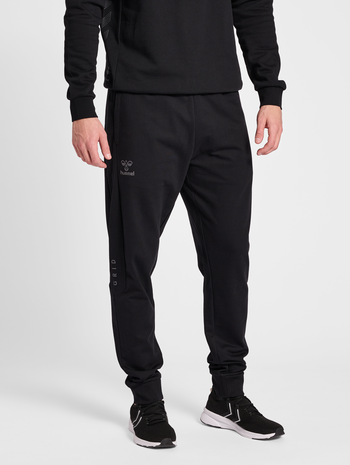 hmlOFFGRID COTTON PANTS, JET BLACK, model