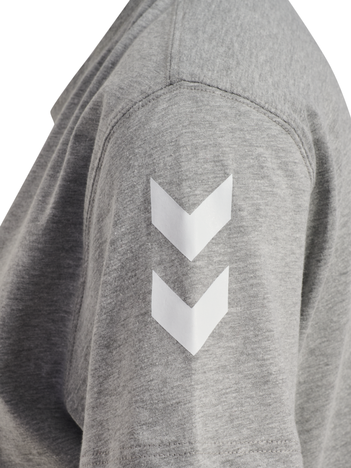 hmlGO 2.0 CHEVRON T-SHIRT S/S WOMAN, GREY MELANGE, packshot