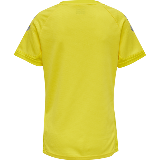 hmlLEAD WOMENS S/S POLY JERSEY, BLAZING YELLOW, packshot