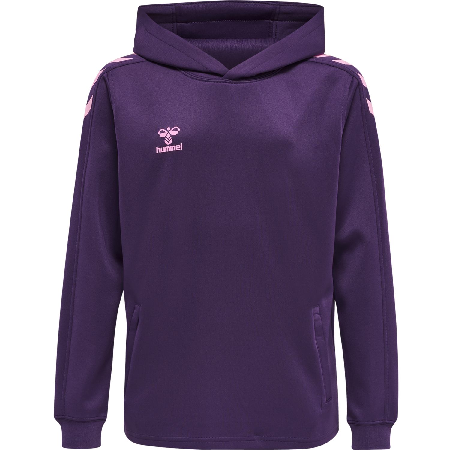 hmlCORE XK POLY KIDS SWEAT HOODIE, ACAI, packshot