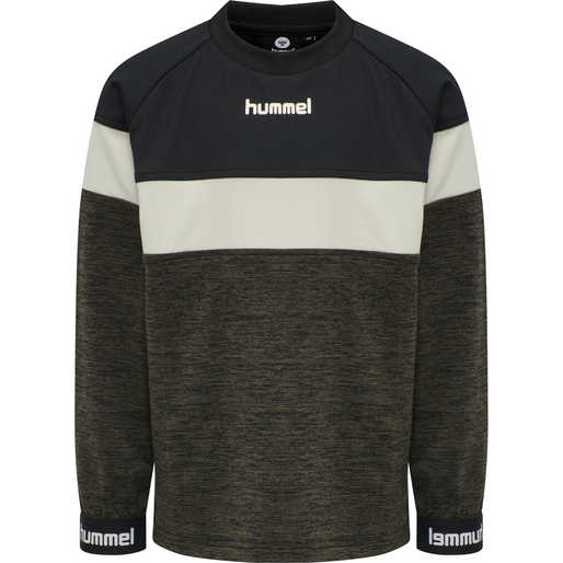 hmlBRANDON SWEATSHIRT, BLACK OLIVE, packshot