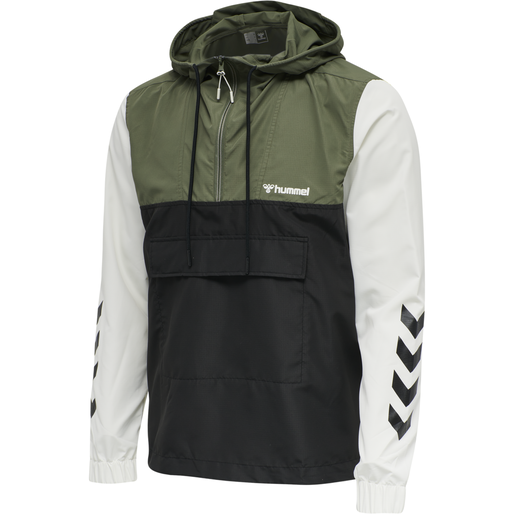 hmlATON HALF ZIP JACKET, BEETLE, packshot