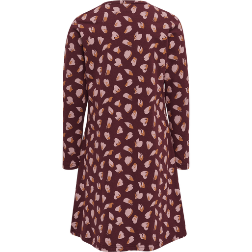 hmlCAROLINA NIGHT DRESS L/S, WINDSOR WINE, packshot