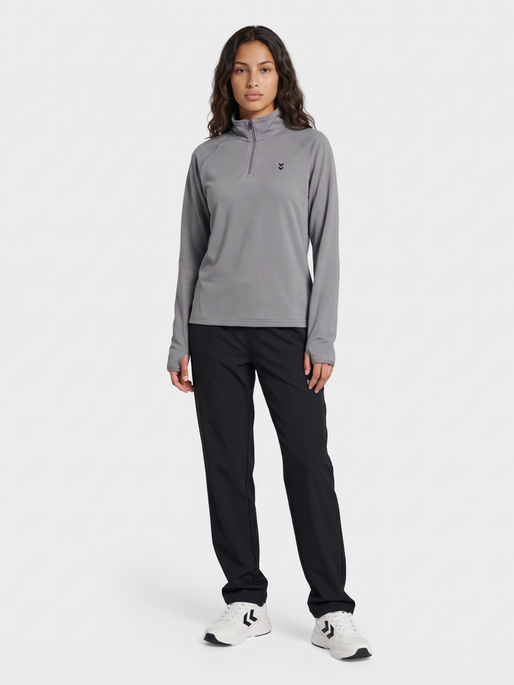 hmlPULSE W HALF ZIP MIDLAYER, SHARKSKIN, model