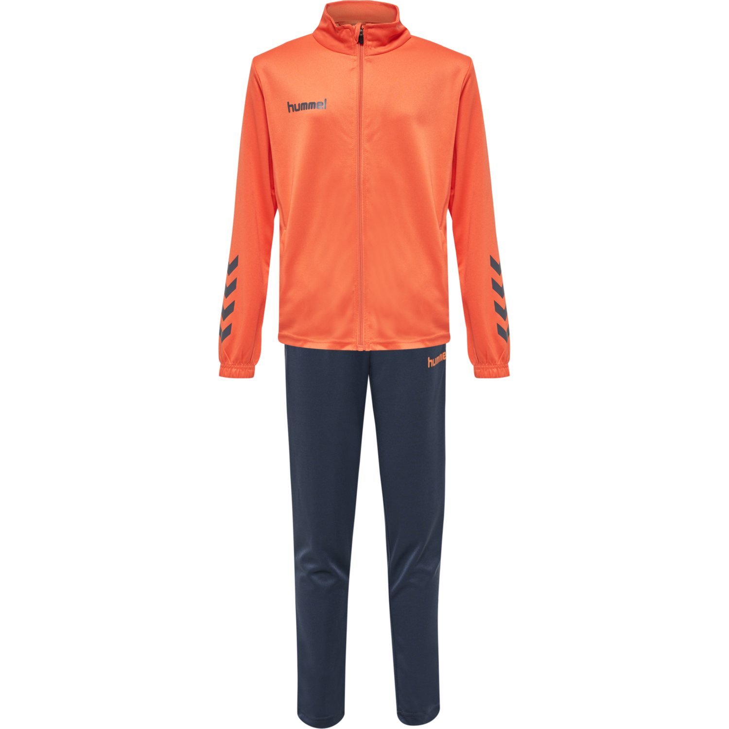 hmlPROMO KIDS POLY SUIT, NASTURTIUM/OMBRE BLUE, packshot