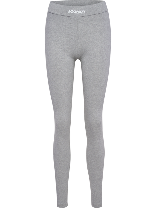 hmlELEMENTAL COTTON HW TIGHTS, GREY MELANGE hmlELEMENTAL COTTON HW TIGHTS, GREY MELANGE, packshot
