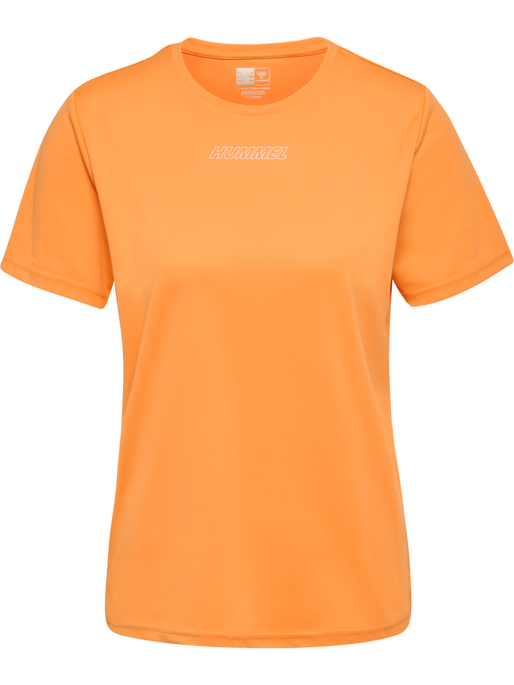 hmlTE TOLA T-SHIRT, BLAZING ORANGE, packshot