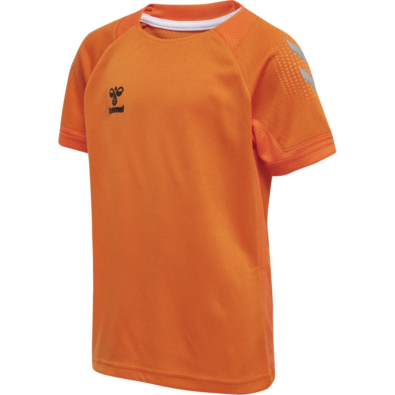 hmlLEAD S/S POLY JERSEY KIDS, ORANGE TIGER, packshot