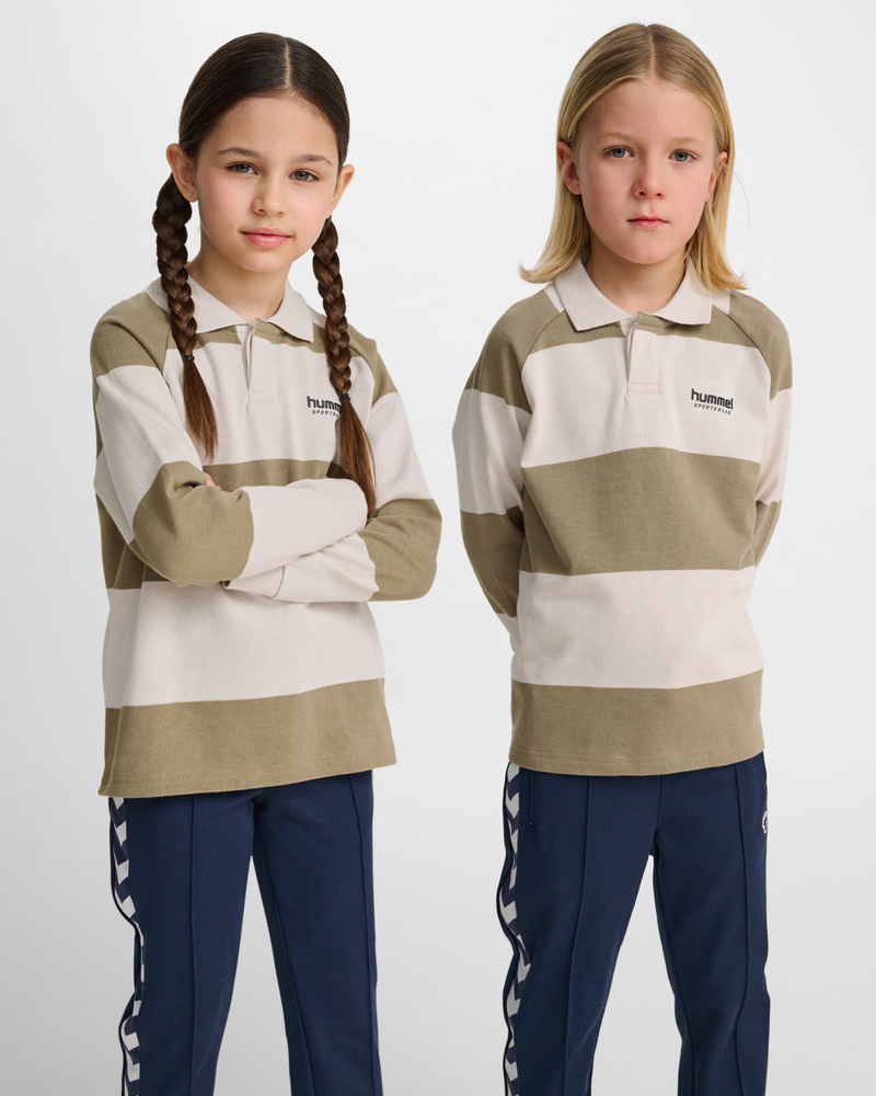 Hmljr Loose Striped Polo L/S