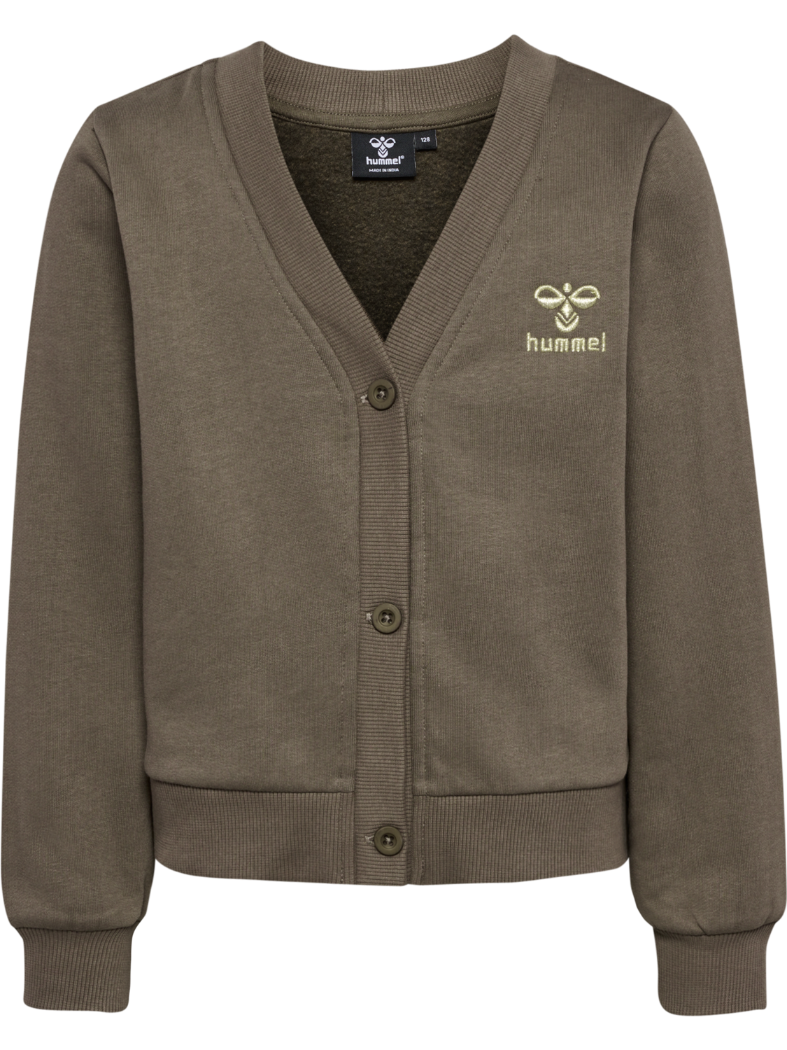 hmlTONE SWEAT CARDIGAN, MAJOR BROWN, packshot