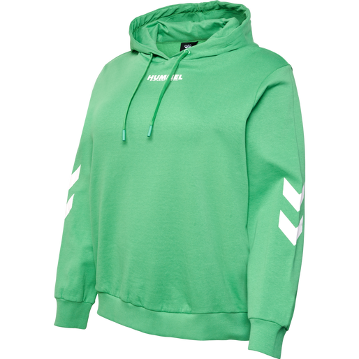hmlLEGACY WOMAN HOODIE PLUS, GREEN SPRUCE, packshot