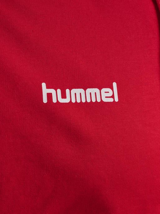 HUMMEL GO COTTON ZIP HOODIE, TRUE RED, packshot