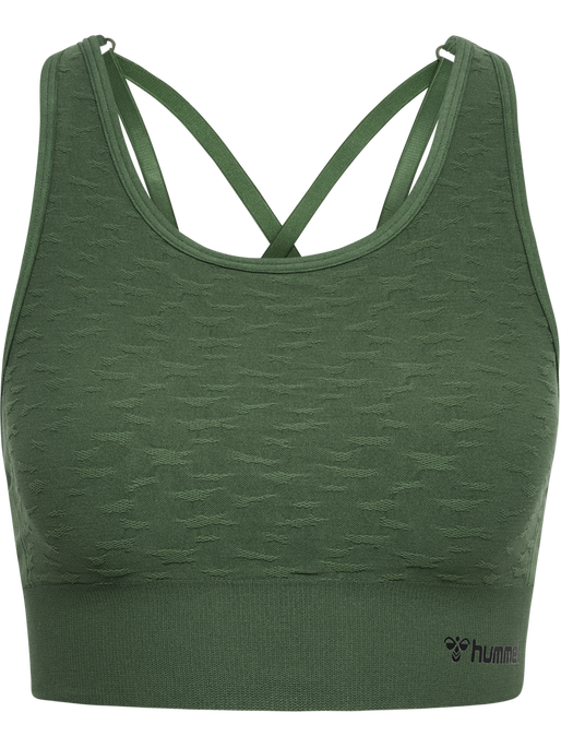 hmlMT FOCUS SEAMLESS SPORTS TOP, CLIMBING IVY, packshot