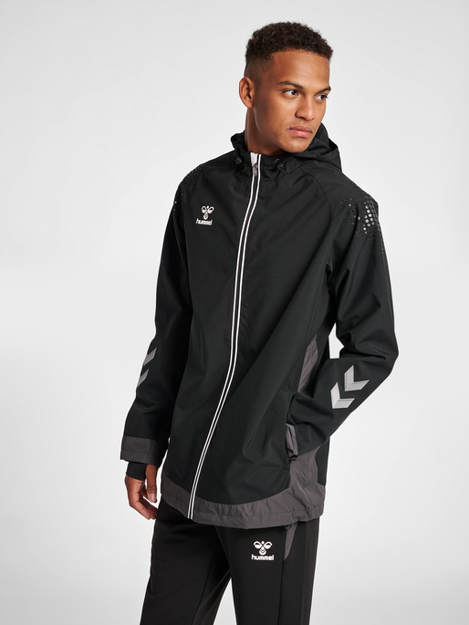 beslutte væbner familie hummel LEAD ALL WEATHER JACKET - BLACK | hummel.dk