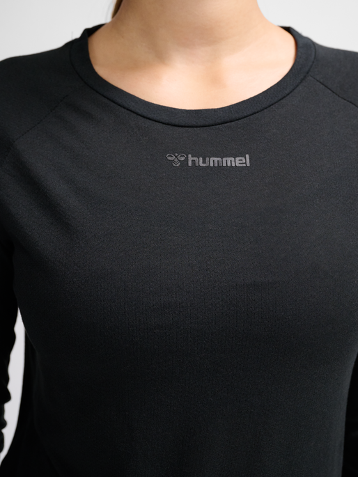 hummel MT VANJA T-SHIRT L/S - BLACK