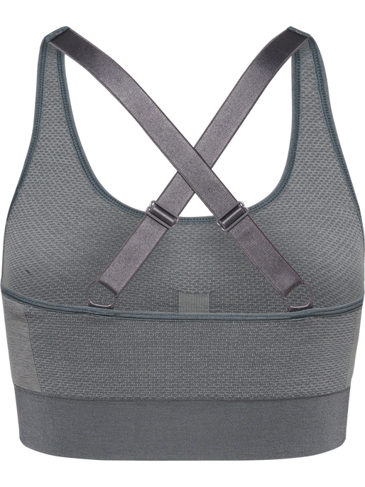 hmlMT SHINE SEAMLESS SPORTS BRA, QUIET SHADE/SHARKSKIN MELANGE, packshot